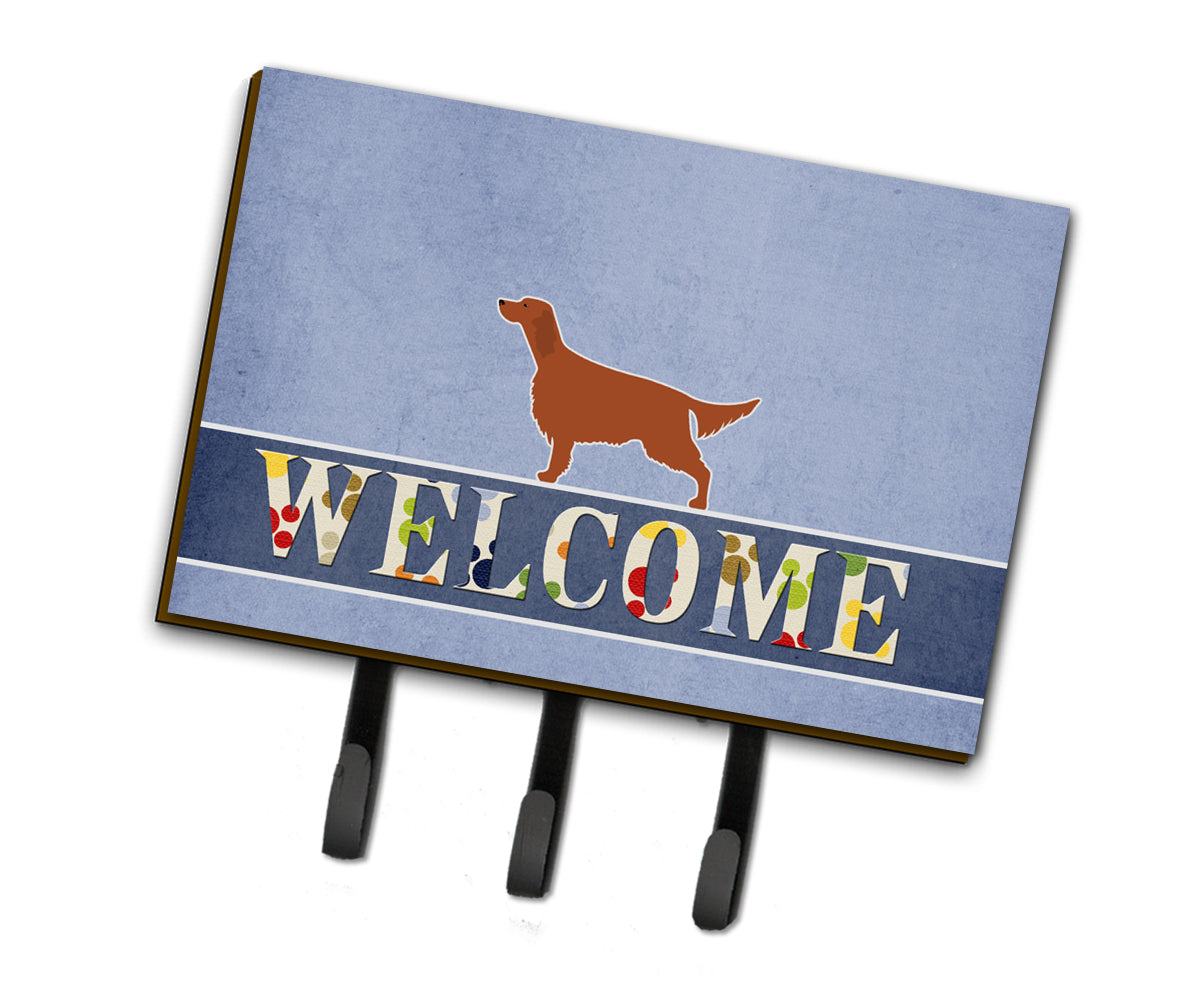 Irish Setter Welcome Leash or Key Holder BB5497TH68  the-store.com.