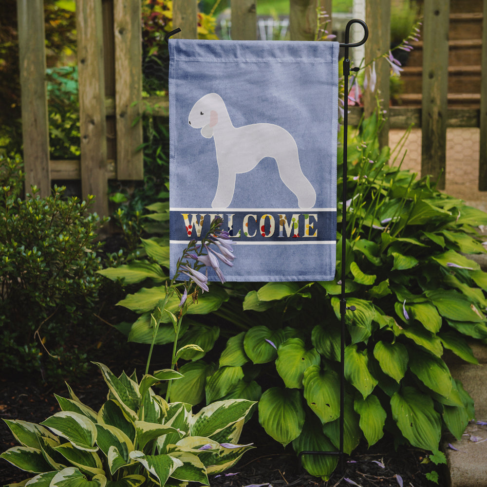 Bedlington Terrier Welcome Flag Garden Size BB5498GF  the-store.com.