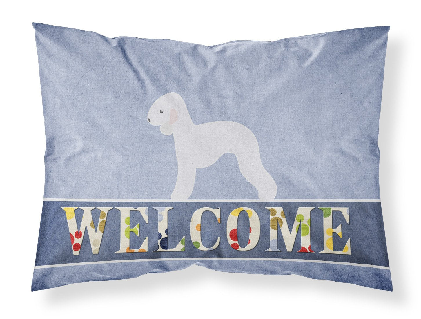 Bedlington Terrier Welcome Fabric Standard Pillowcase BB5498PILLOWCASE by Caroline's Treasures
