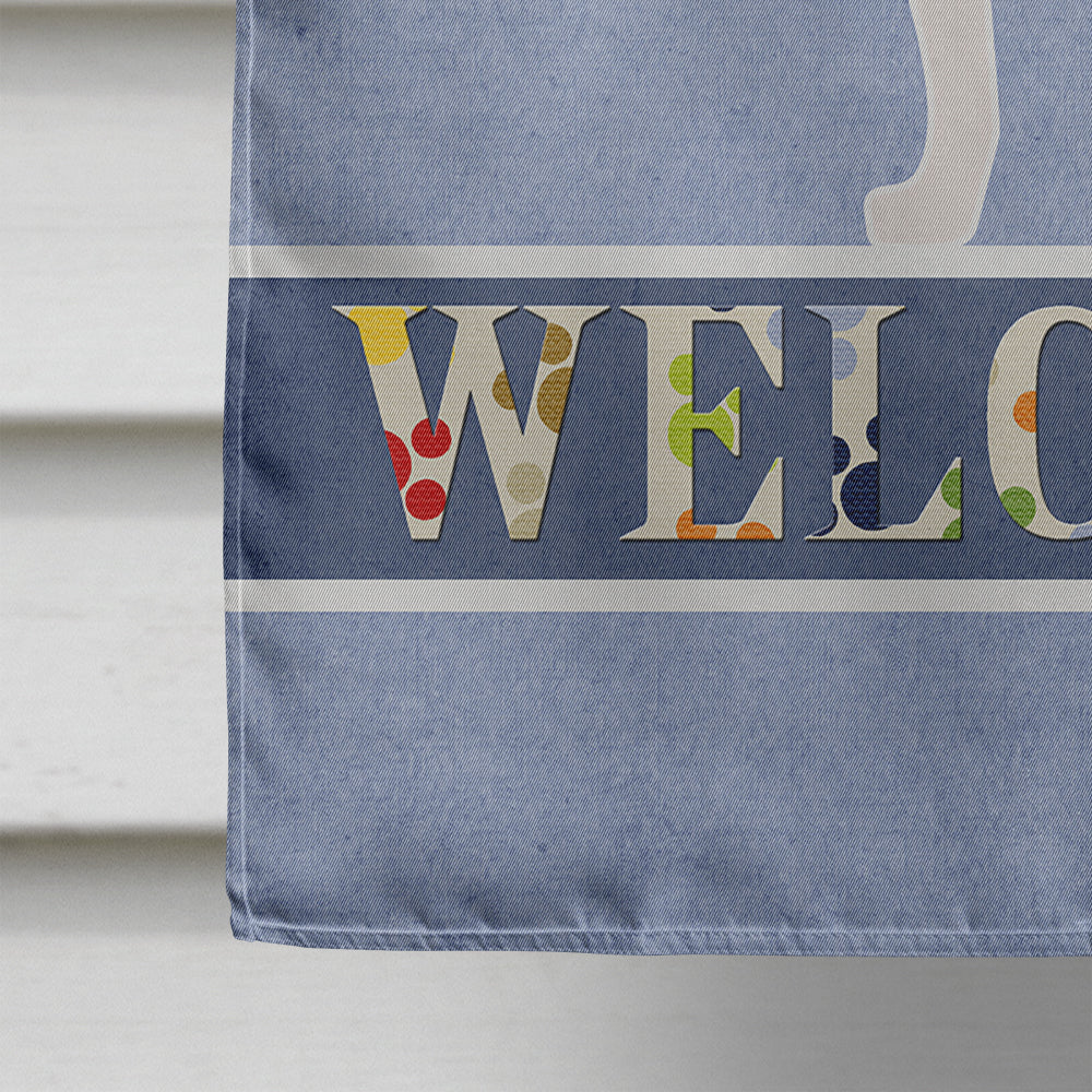 English Pointer Welcome Flag Canvas House Size BB5499CHF  the-store.com.