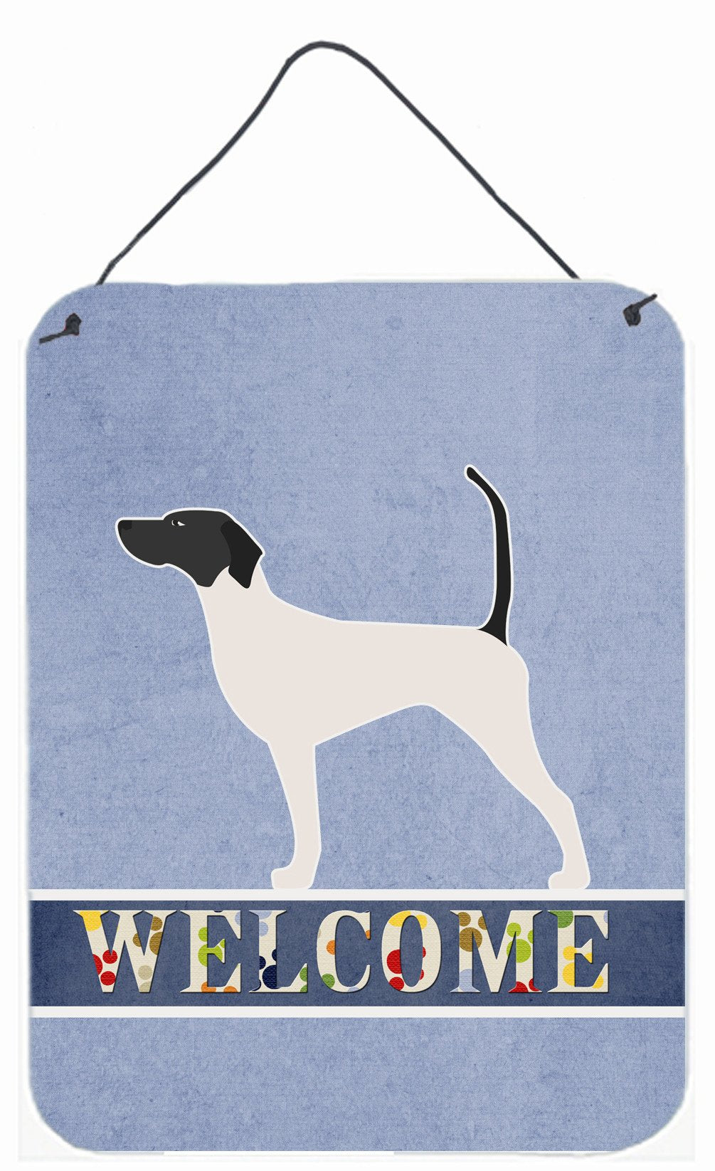 English Pointer Welcome Wall or Door Hanging Prints BB5499DS1216 by Caroline's Treasures