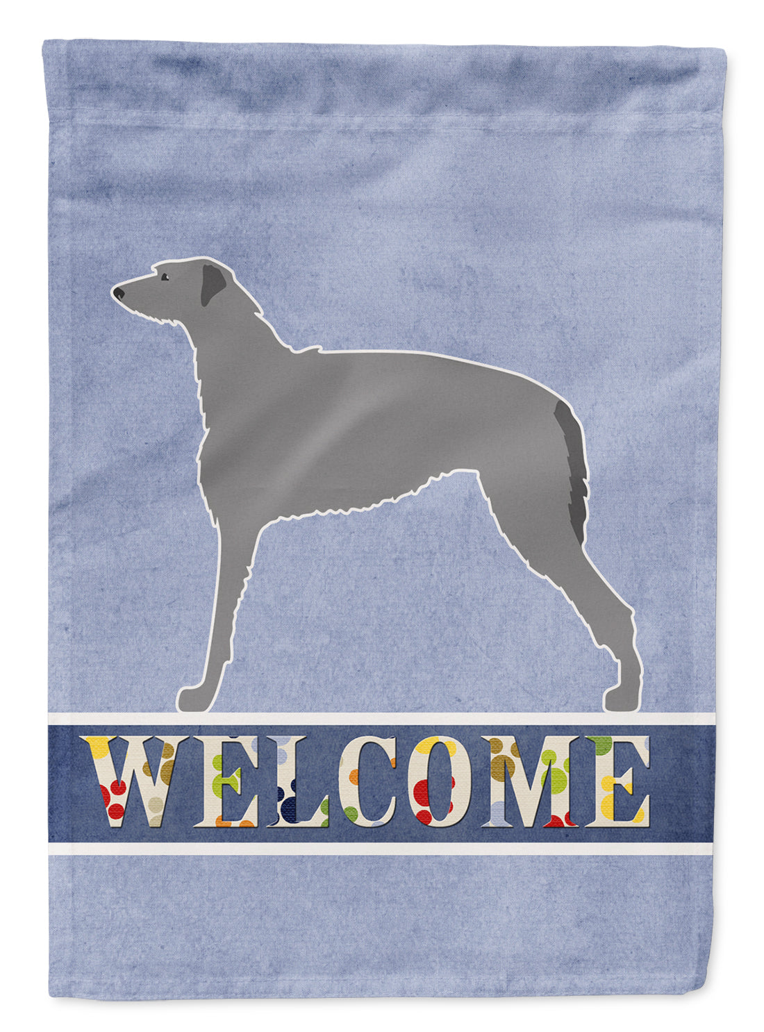Scottish Deerhound Welcome Flag Garden Size BB5500GF  the-store.com.