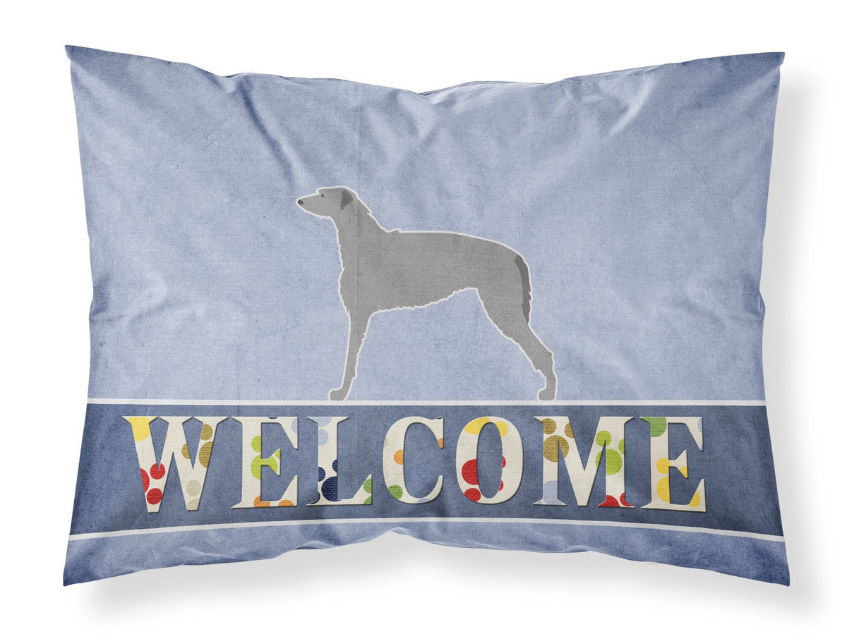 Scottish Deerhound Welcome Fabric Standard Pillowcase BB5500PILLOWCASE by Caroline&#39;s Treasures