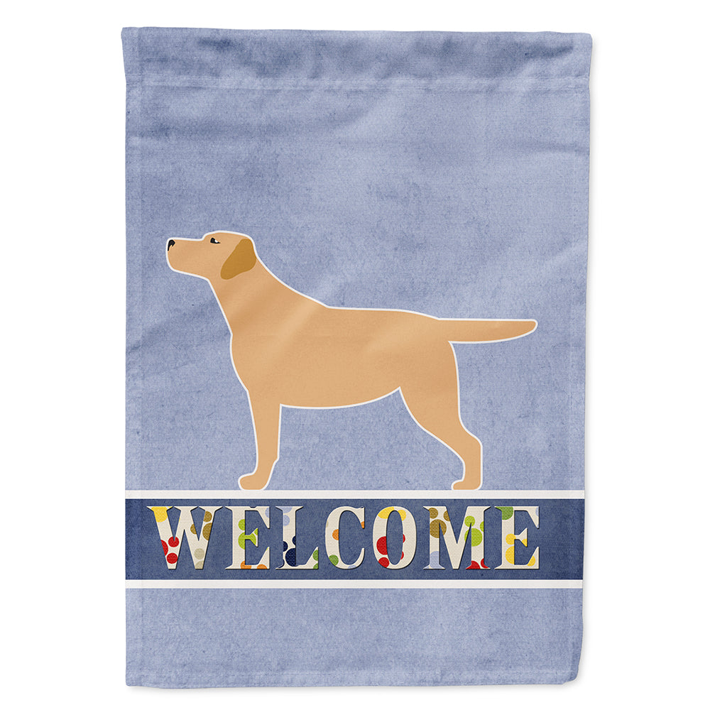 Yellow Labrador Retriever Welcome Flag Canvas House Size BB5501CHF