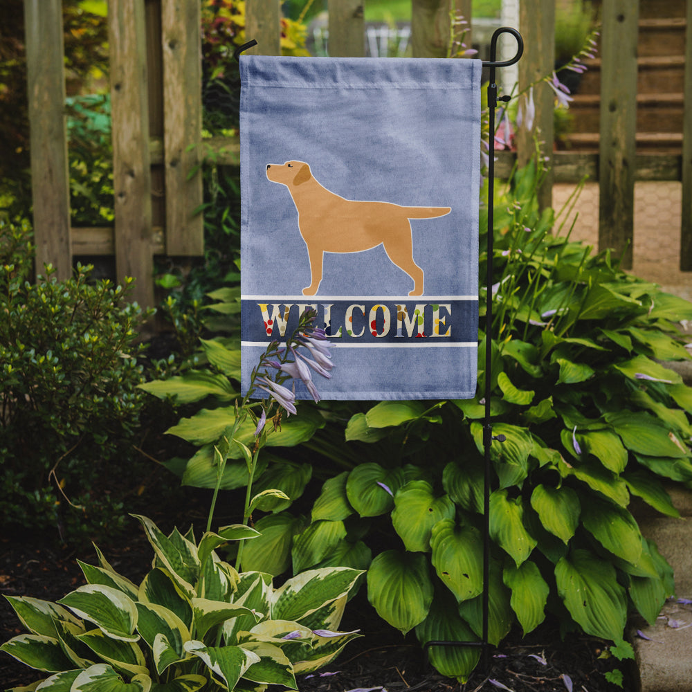 Yellow Labrador Retriever Welcome Flag Garden Size BB5501GF