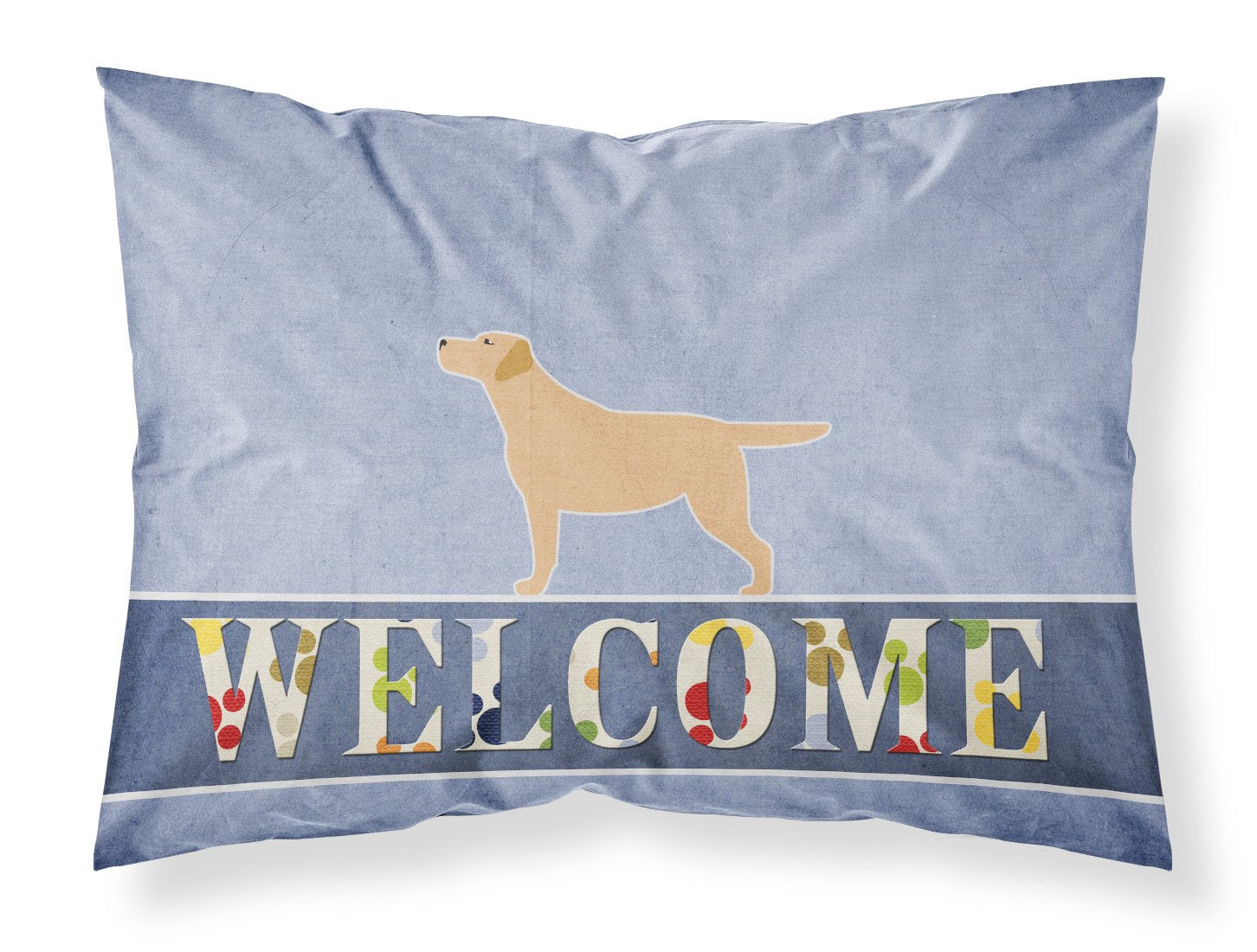 Yellow Labrador Retriever Welcome Fabric Standard Pillowcase BB5501PILLOWCASE by Caroline's Treasures