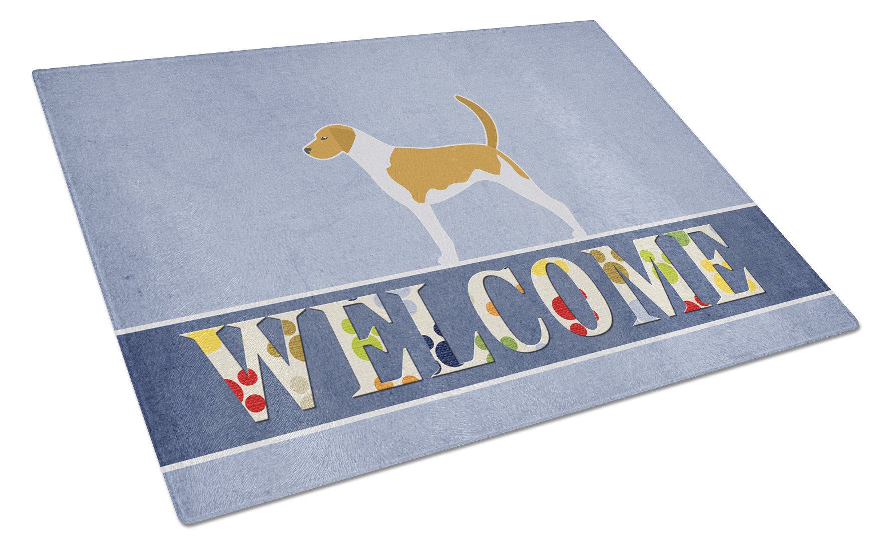 American Foxhound Welcome Glass Cutting Board Large BB5502LCB by Caroline's Treasures