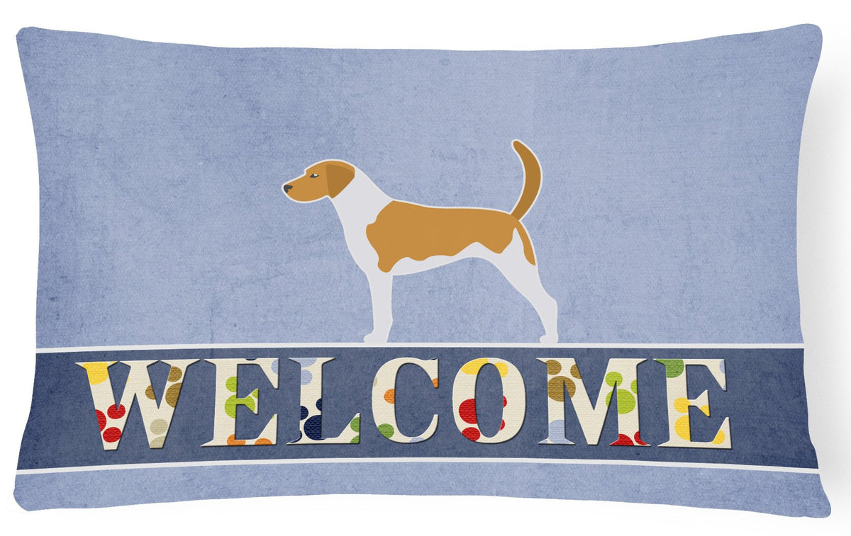 American Foxhound Welcome Canvas Fabric Decorative Pillow BB5502PW1216 by Caroline&#39;s Treasures