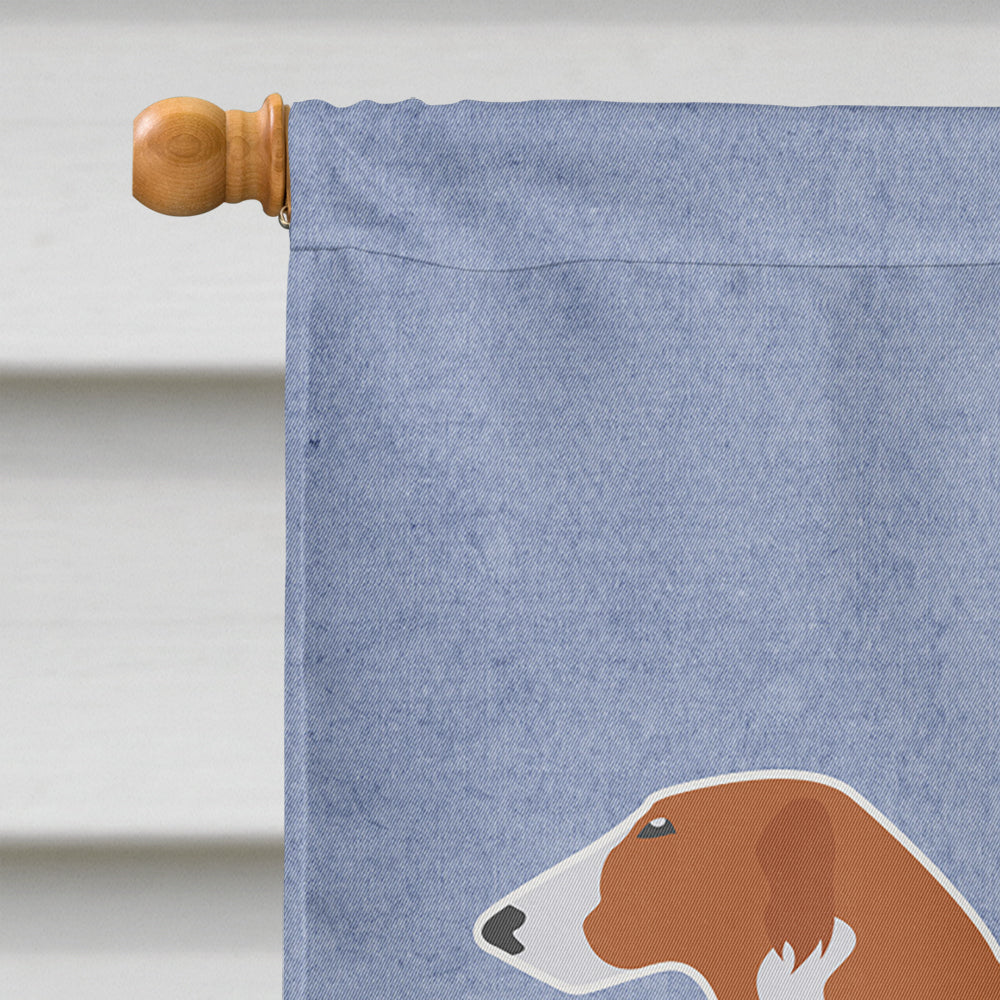Borzoi Russian Greyhound Welcome Flag Canvas House Size BB5503CHF  the-store.com.