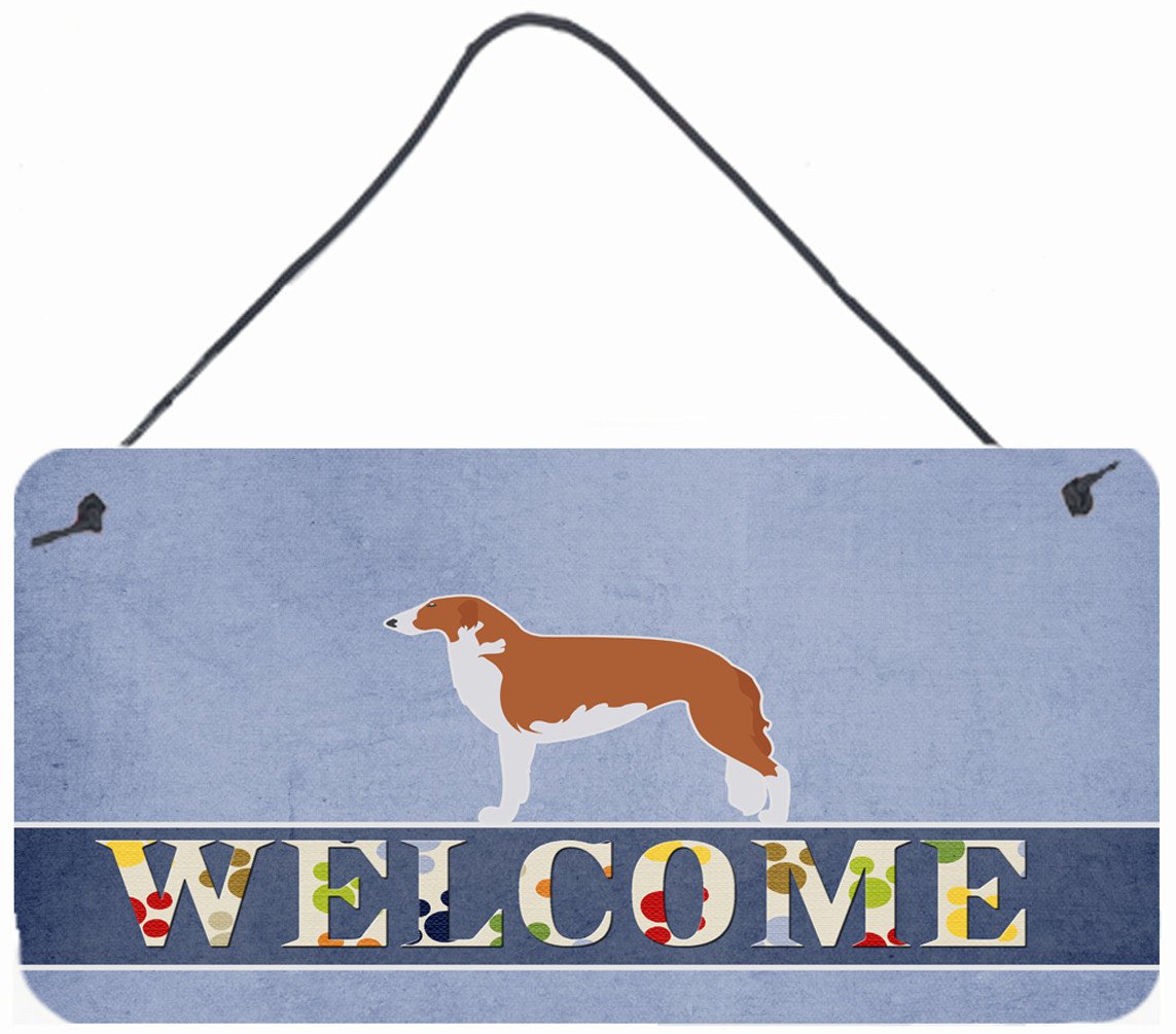 Borzoi Russian Greyhound Welcome Wall or Door Hanging Prints BB5503DS812 by Caroline&#39;s Treasures