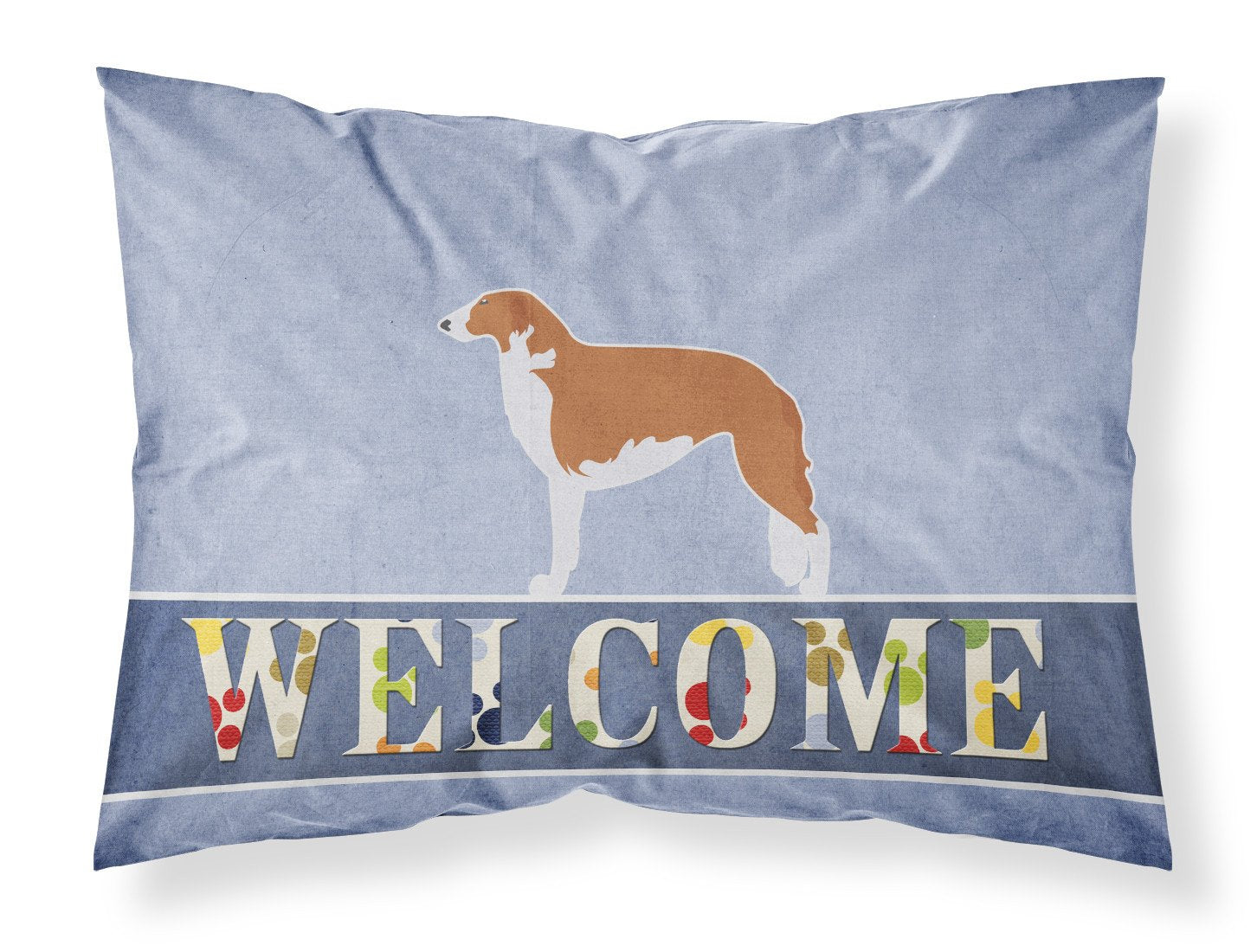 Borzoi Russian Greyhound Welcome Fabric Standard Pillowcase BB5503PILLOWCASE by Caroline's Treasures