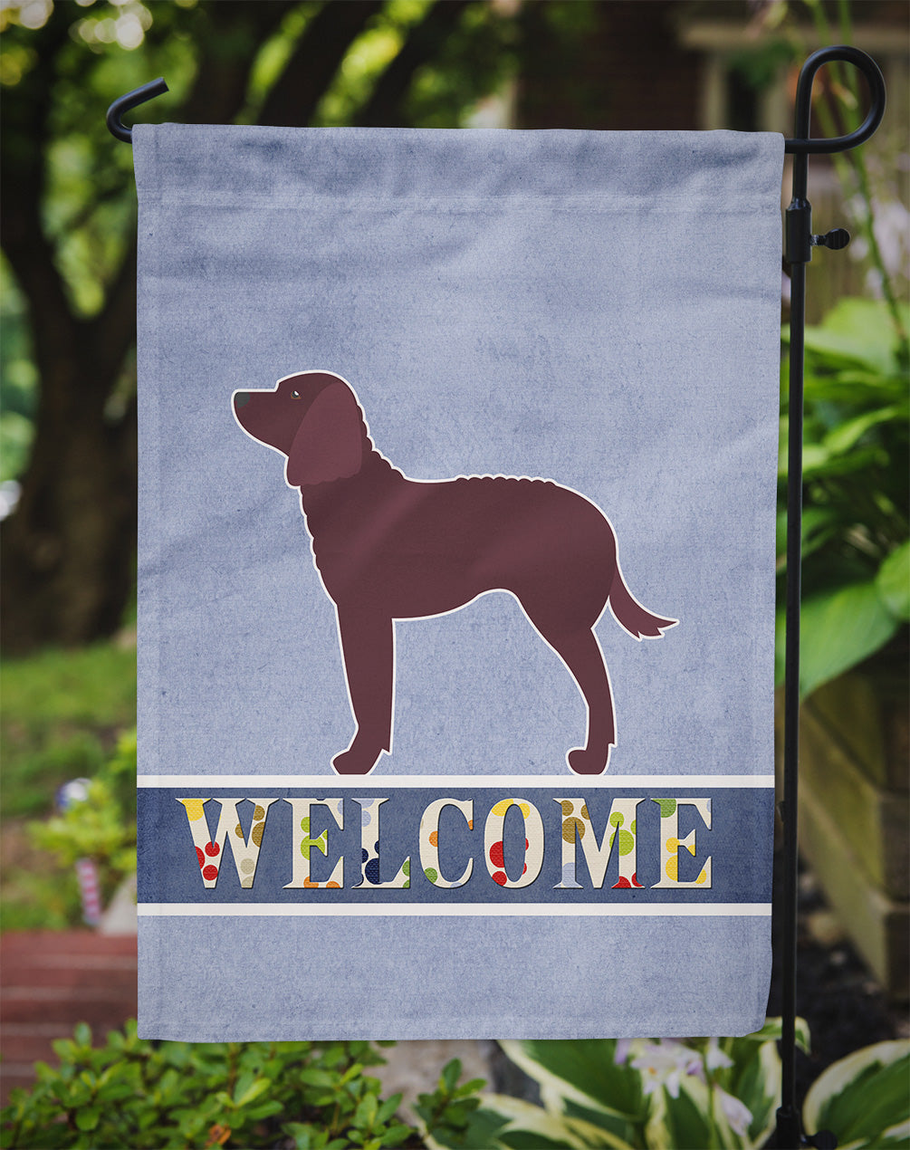 American Water Spaniel Welcome Flag Garden Size BB5505GF  the-store.com.