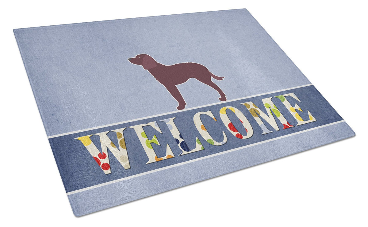 American Water Spaniel Welcome Glass Cutting Board Large BB5505LCB by Caroline&#39;s Treasures