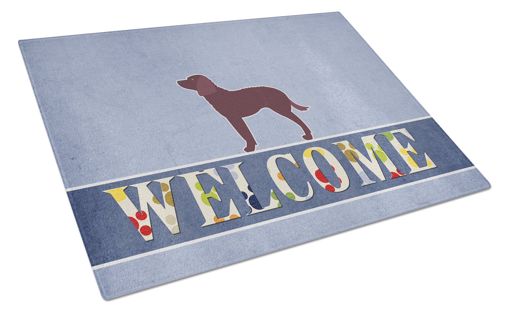 American Water Spaniel Welcome Glass Cutting Board Large BB5505LCB by Caroline's Treasures