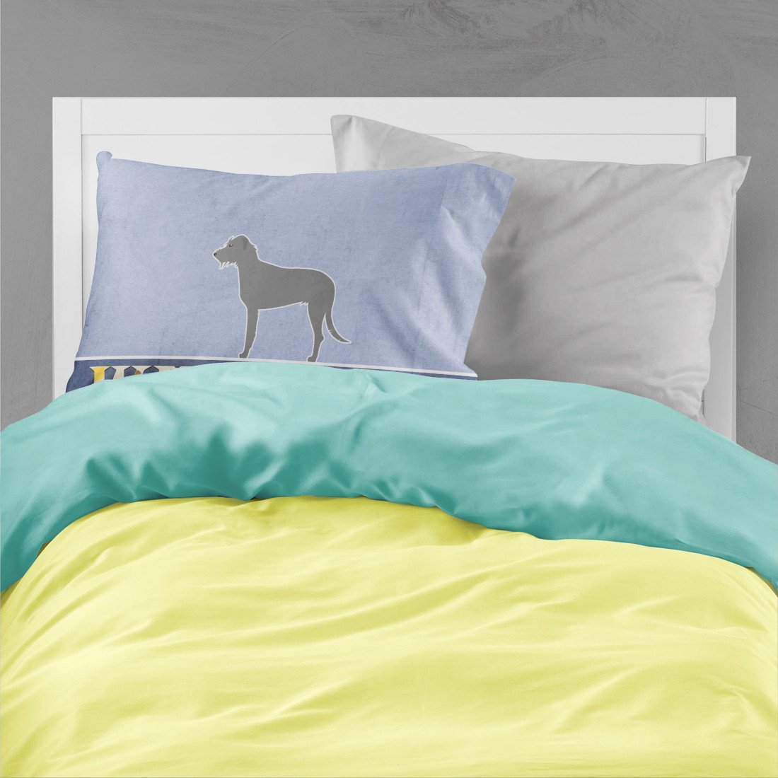 Irish Wolfhound Welcome Fabric Standard Pillowcase BB5507PILLOWCASE by Caroline's Treasures