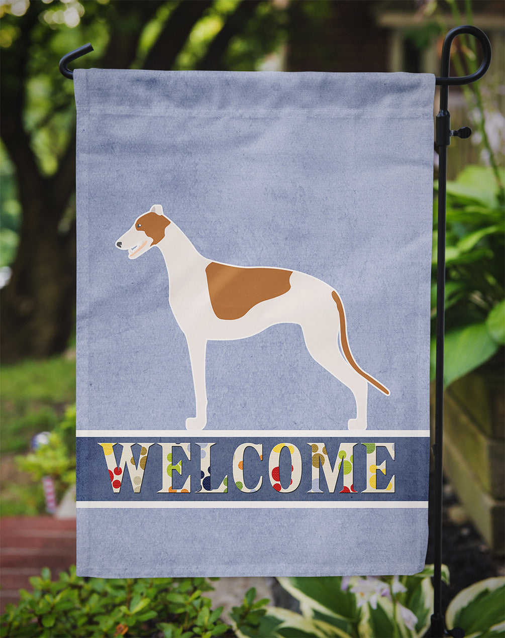 Greyhound Welcome Flag Garden Size BB5509GF