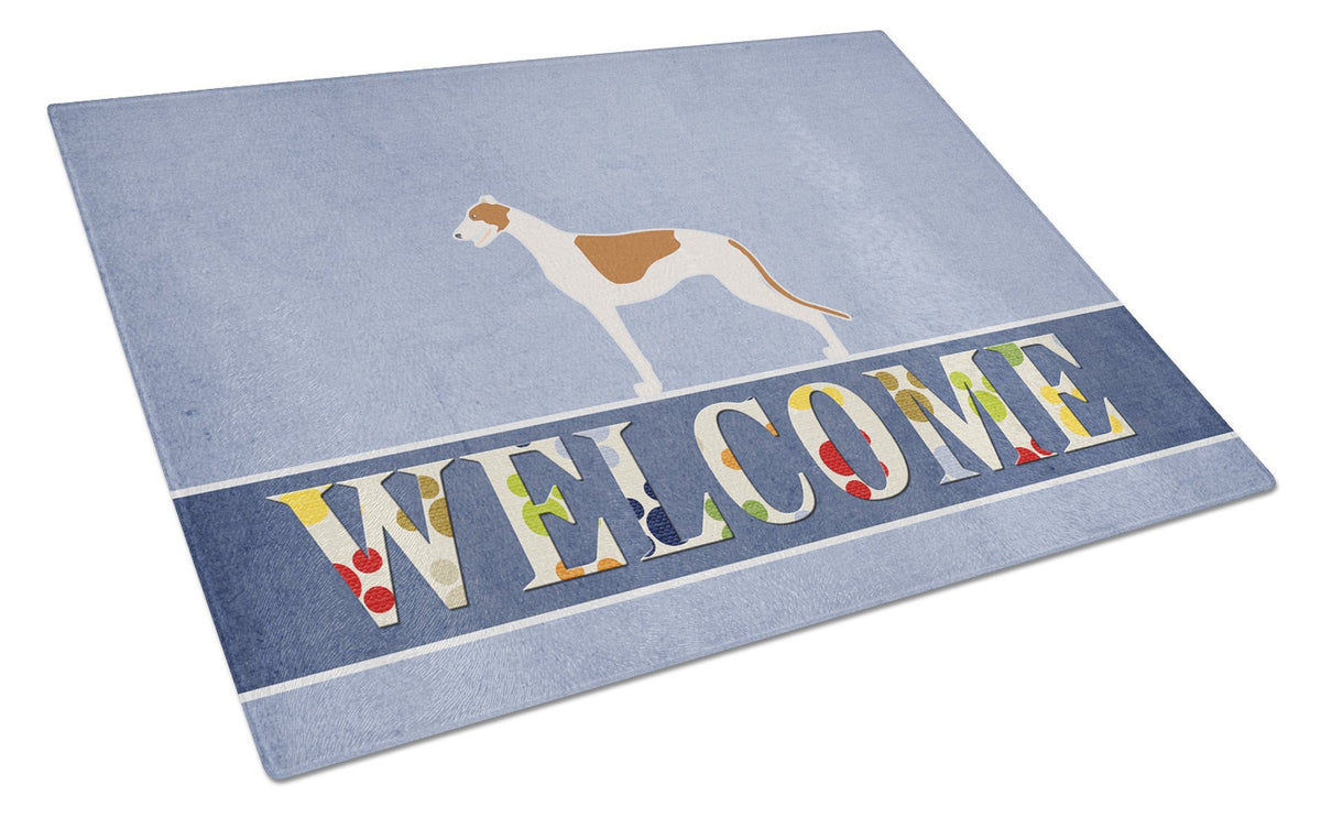 Greyhound Welcome Glass Cutting Board Large BB5509LCB by Caroline&#39;s Treasures