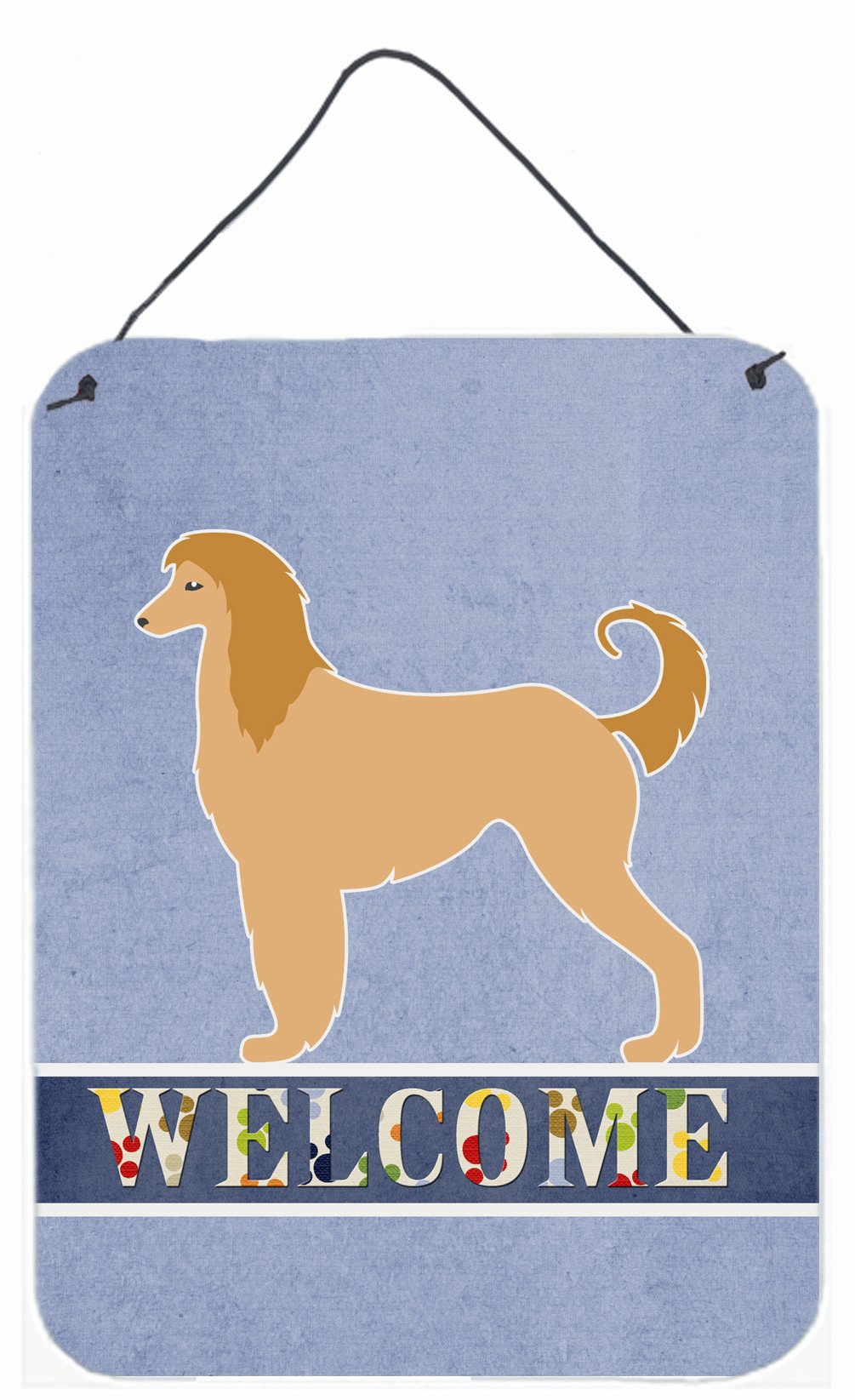 Afghan Hound Welcome Wall or Door Hanging Prints BB5510DS1216 by Caroline&#39;s Treasures
