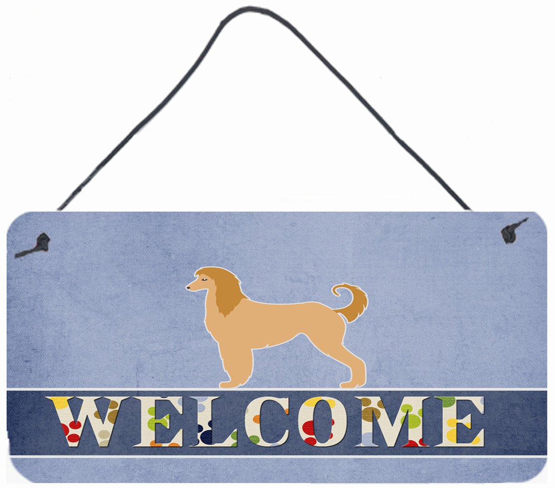Afghan Hound Welcome Wall or Door Hanging Prints BB5510DS812 by Caroline's Treasures