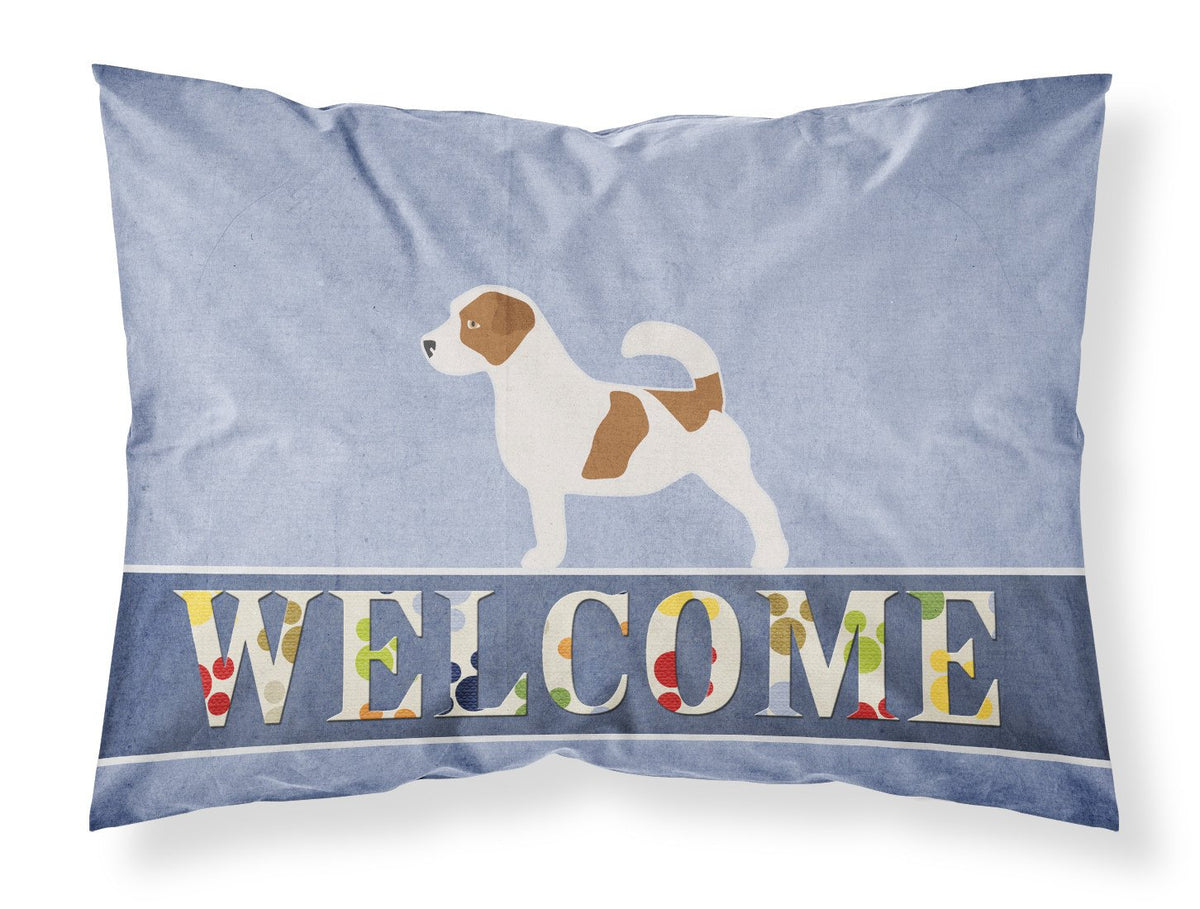 Jack Russell Terrier Welcome Fabric Standard Pillowcase BB5511PILLOWCASE by Caroline&#39;s Treasures