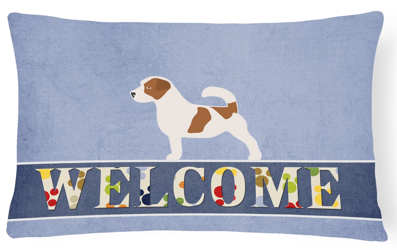 Jack Russell Terrier Welcome Canvas Fabric Decorative Pillow BB5511PW1216 by Caroline's Treasures