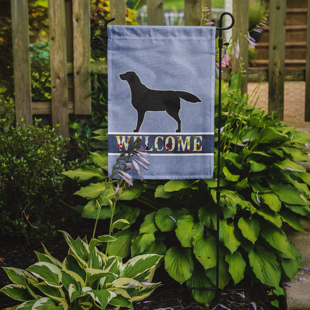 Drapeau de bienvenue Labrador Retriever noir taille jardin BB5512GF