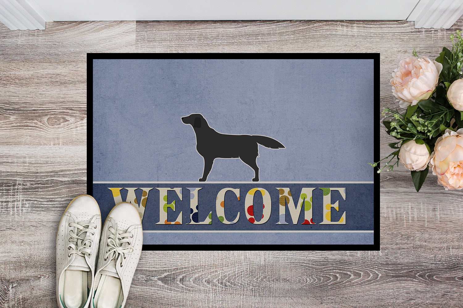 Black Labrador Retriever Welcome Indoor or Outdoor Mat 18x27 BB5512MAT - the-store.com