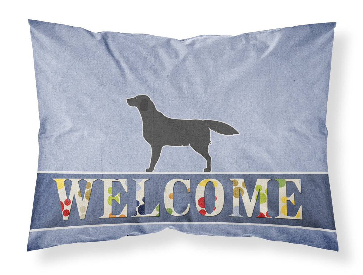 Black Labrador Retriever Welcome Fabric Standard Pillowcase BB5512PILLOWCASE by Caroline&#39;s Treasures