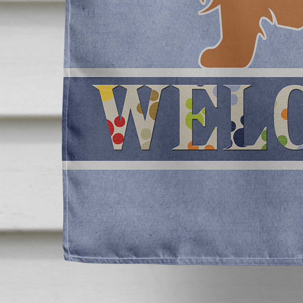 Norfolk Terrier Welcome Flag Canvas House Size BB5513CHF