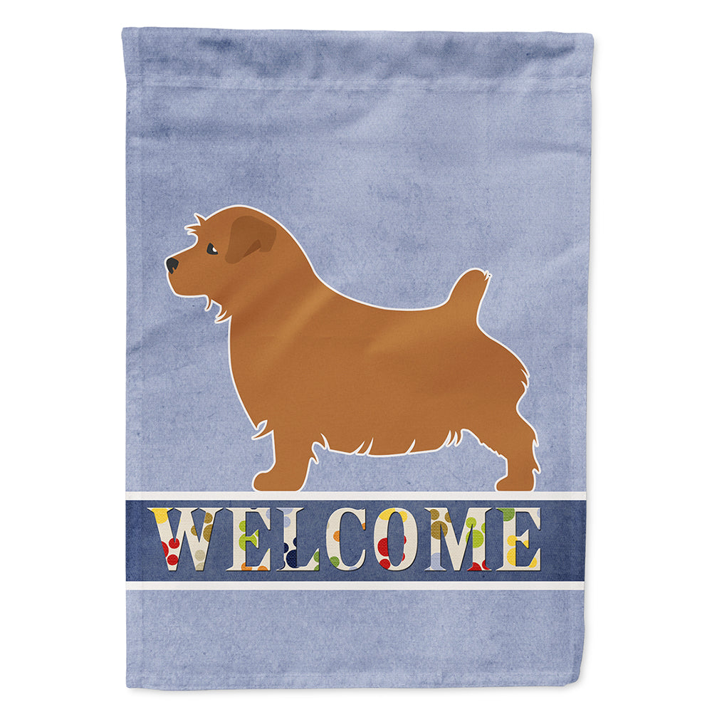 Norfolk Terrier Welcome Flag Canvas House Size BB5513CHF  the-store.com.