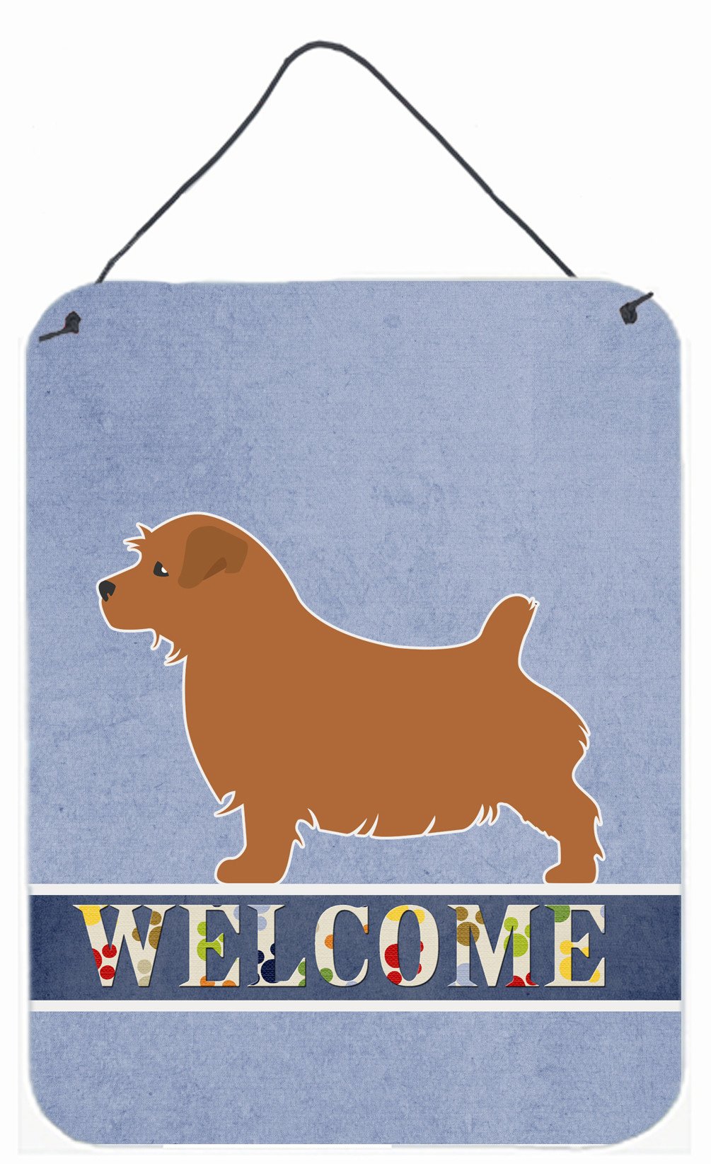 Norfolk Terrier Welcome Wall or Door Hanging Prints BB5513DS1216 by Caroline&#39;s Treasures