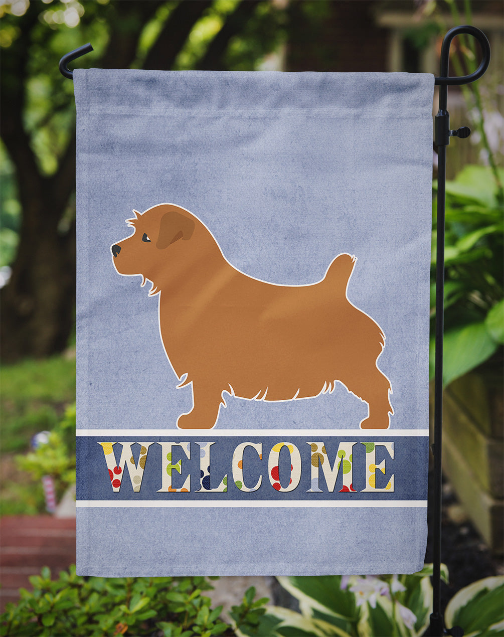 Norfolk Terrier Welcome Flag Garden Size BB5513GF