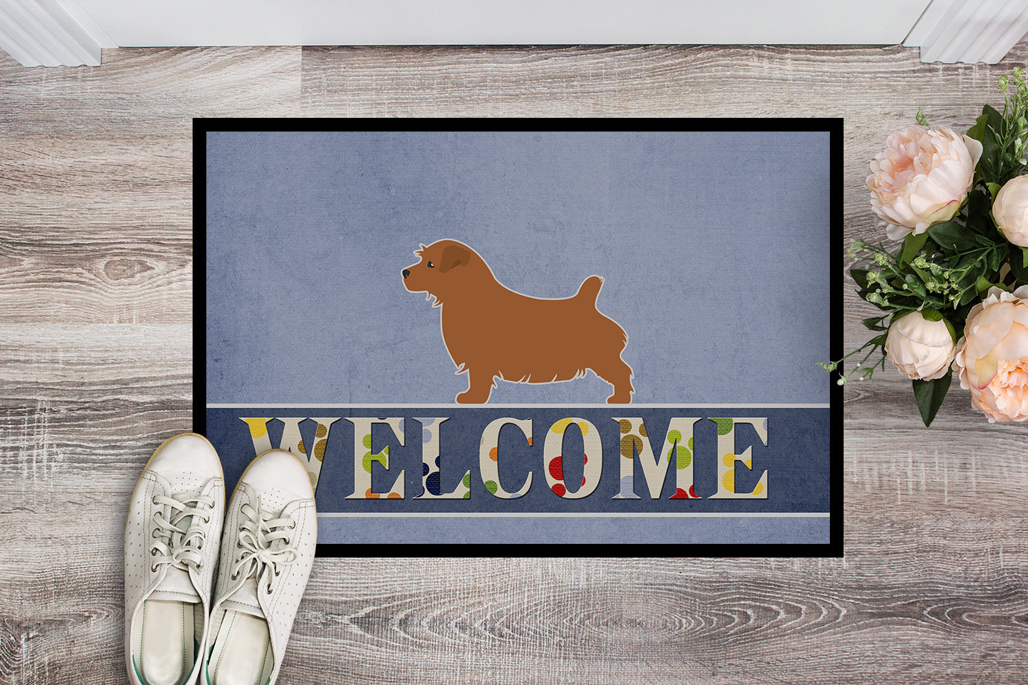 Norfolk Terrier Welcome Indoor or Outdoor Mat 18x27 BB5513MAT - the-store.com