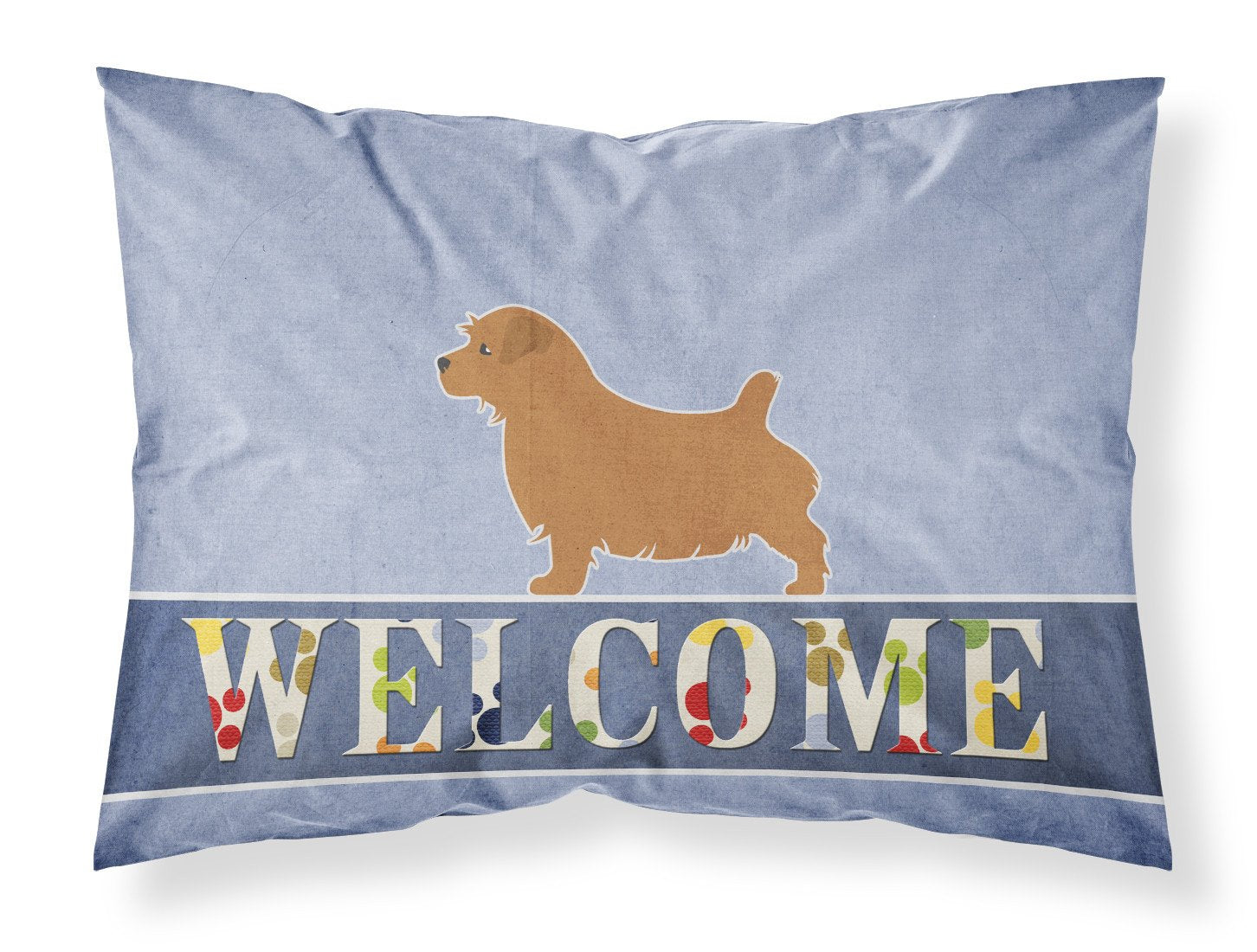 Norfolk Terrier Welcome Fabric Standard Pillowcase BB5513PILLOWCASE by Caroline's Treasures
