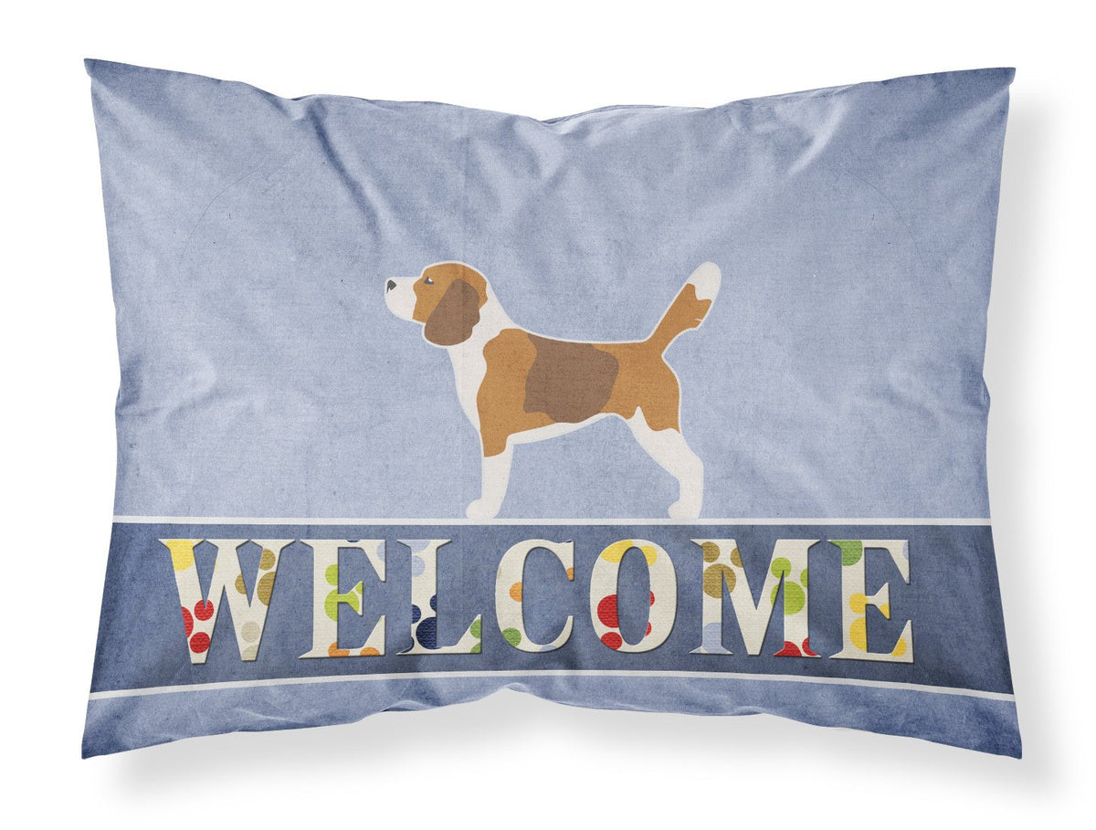 Beagle Welcome Fabric Standard Pillowcase BB5514PILLOWCASE by Caroline&#39;s Treasures