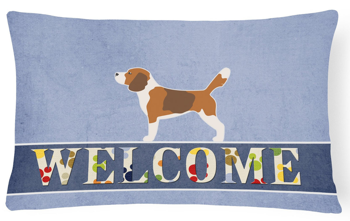 Beagle Welcome Canvas Fabric Decorative Pillow BB5514PW1216 by Caroline&#39;s Treasures