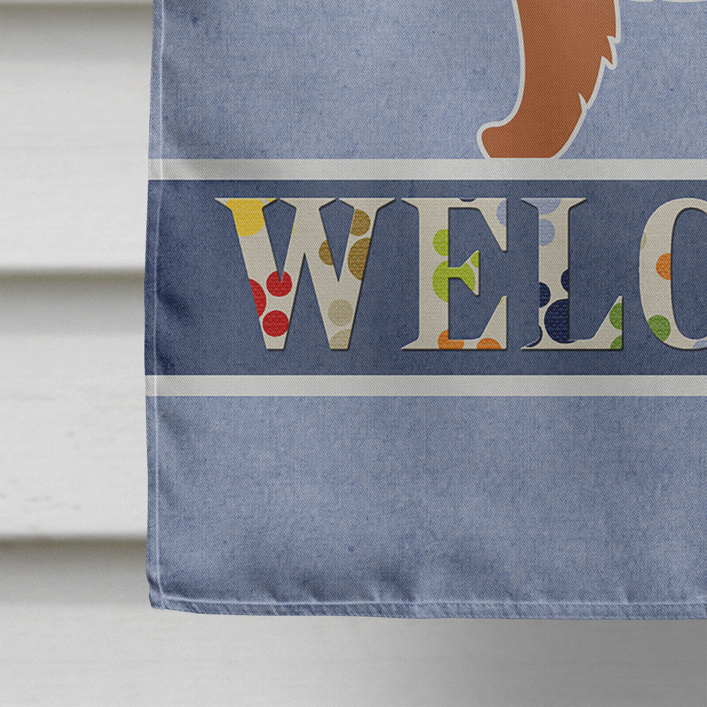 English Cocker Spaniel Welcome Flag Canvas House Size BB5516CHF  the-store.com.