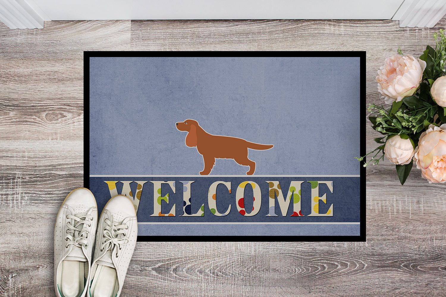 English Cocker Spaniel Welcome Indoor or Outdoor Mat 18x27 BB5516MAT - the-store.com