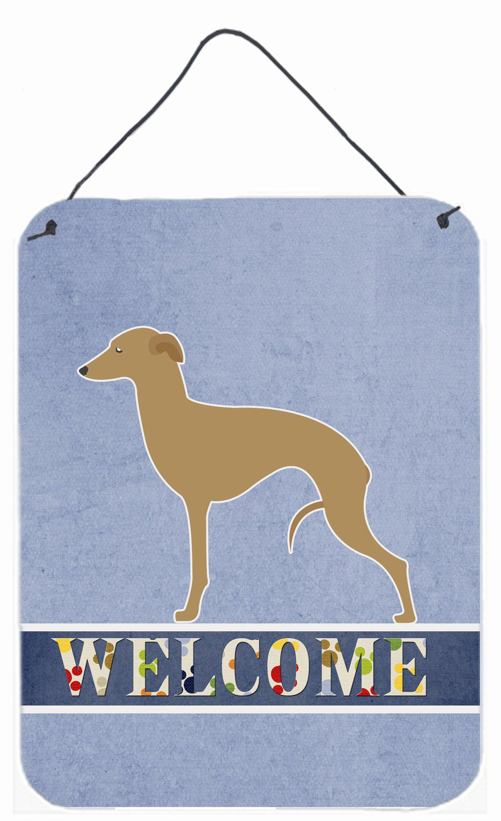 Italian Greyhound Welcome Wall or Door Hanging Prints BB5518DS1216 by Caroline&#39;s Treasures