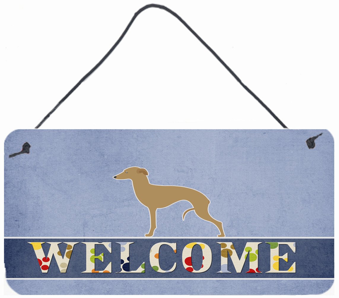 Italian Greyhound Welcome Wall or Door Hanging Prints BB5518DS812 by Caroline&#39;s Treasures