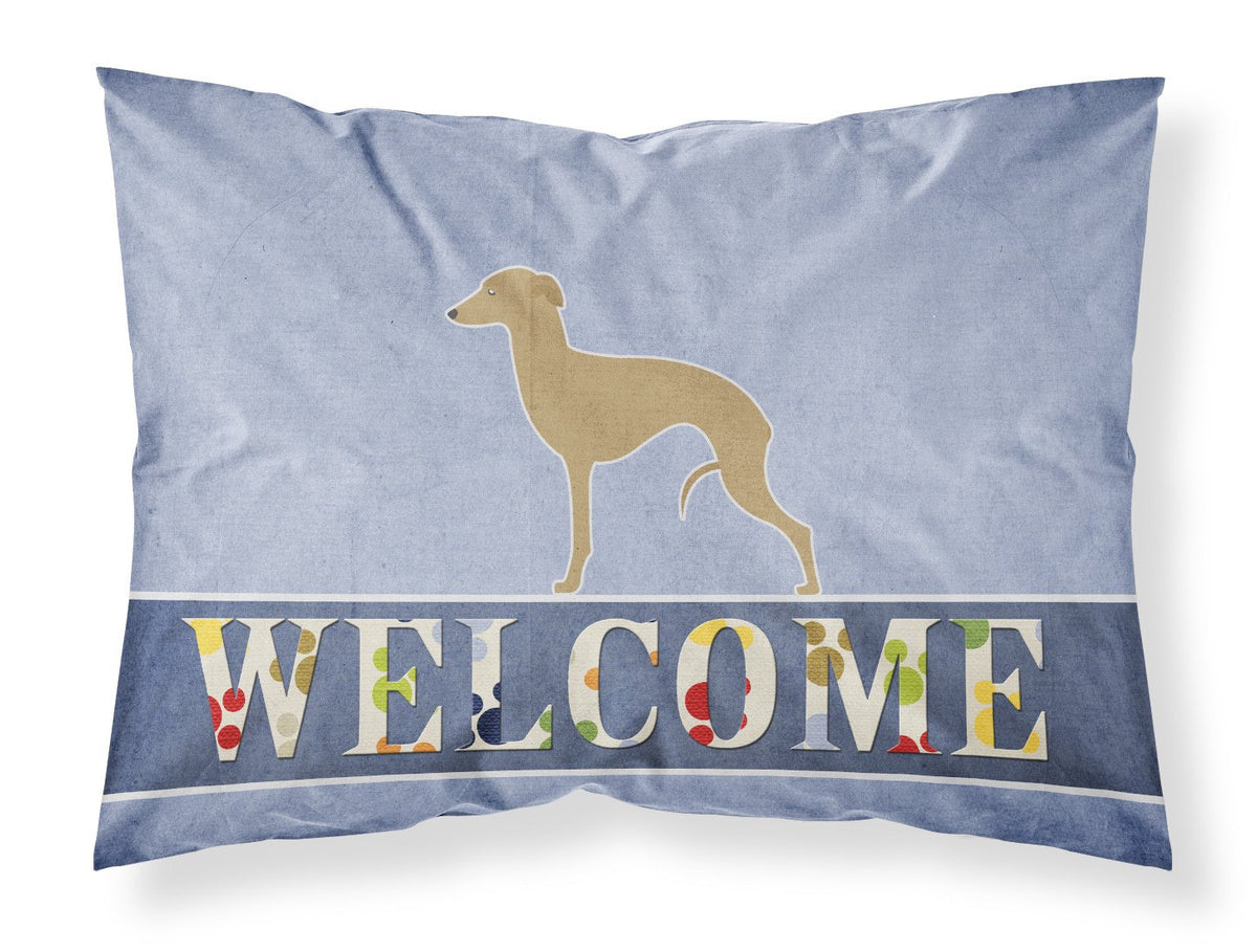 Italian Greyhound Welcome Fabric Standard Pillowcase BB5518PILLOWCASE by Caroline&#39;s Treasures