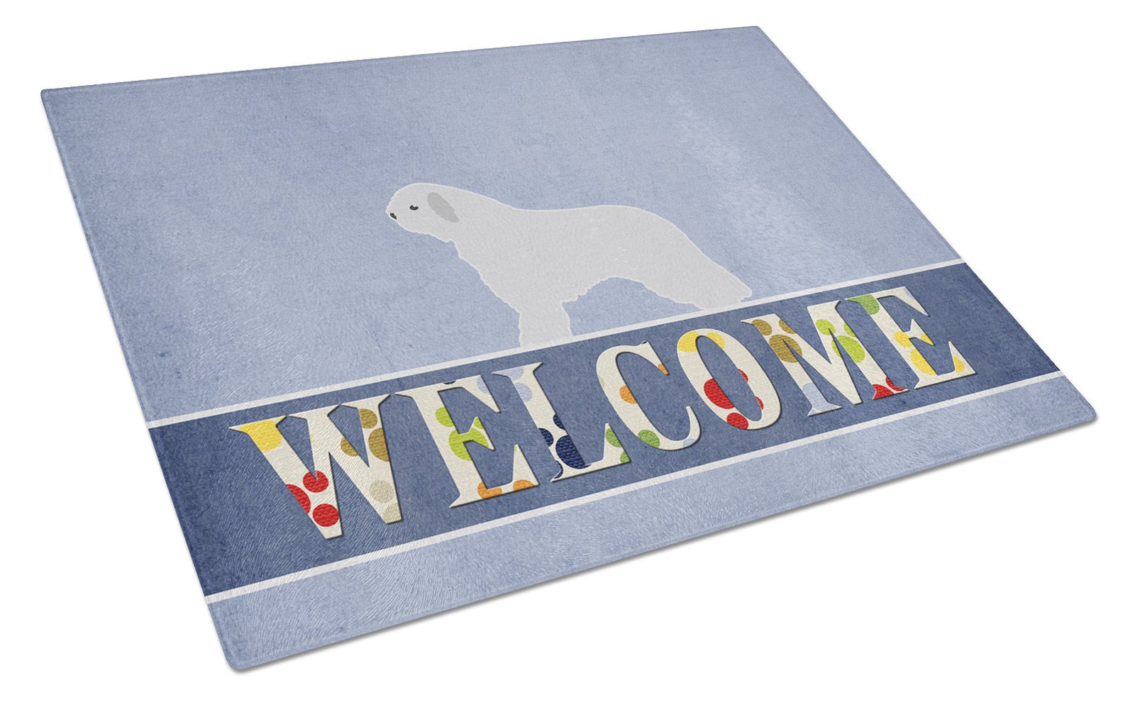 Spanish Water Dog Welcome Glass Cutting Board Large BB5519LCB by Caroline's Treasures