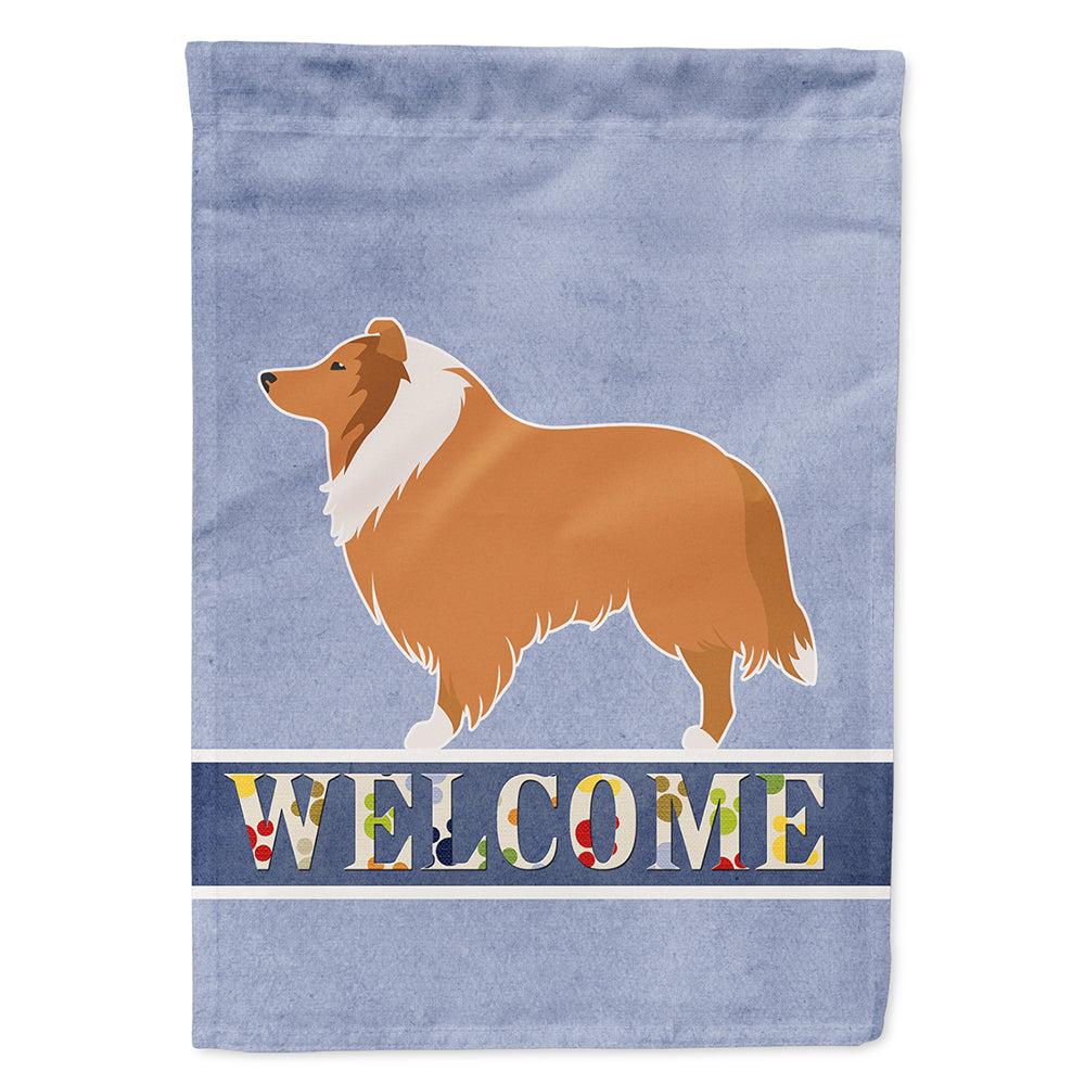Collie Welcome Flag Canvas House Size BB5520CHF