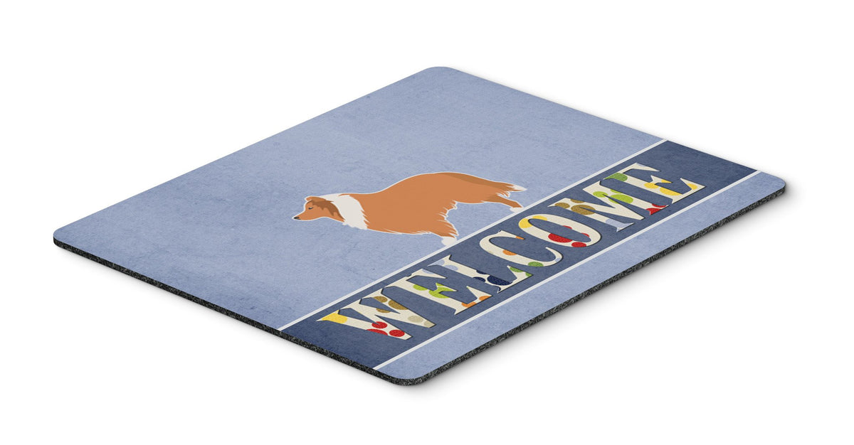Collie Welcome Mouse Pad, Hot Pad or Trivet BB5520MP by Caroline&#39;s Treasures