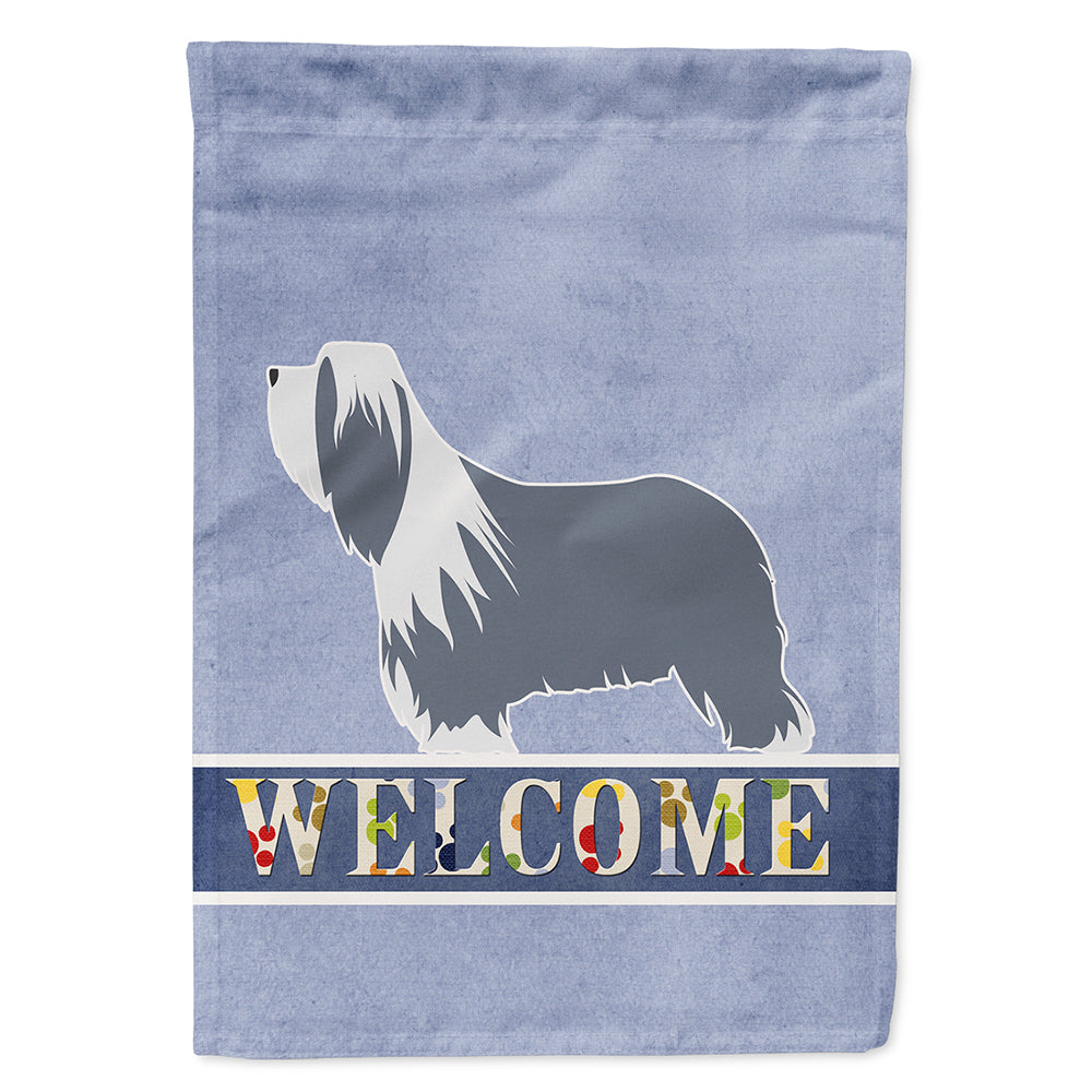 Bearded Collie Welcome Flag Canvas House Size BB5521CHF  the-store.com.