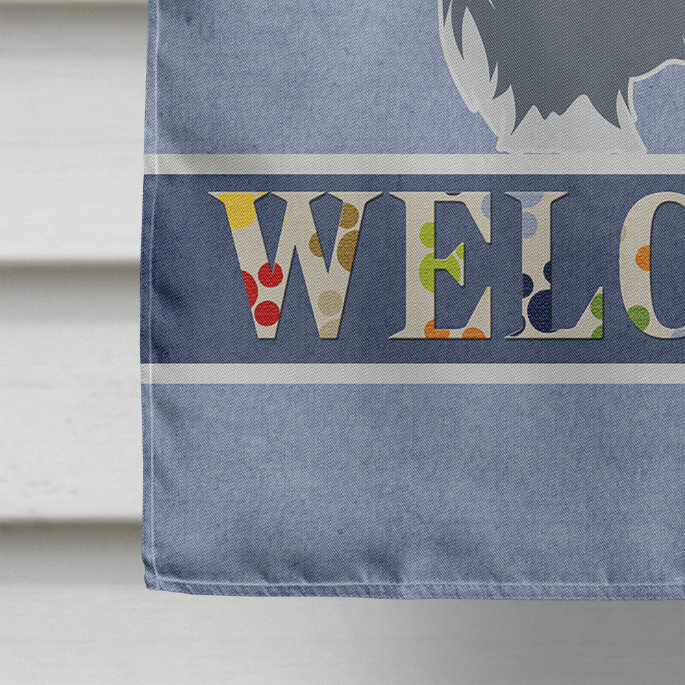Bearded Collie Welcome Flag Canvas House Size BB5521CHF