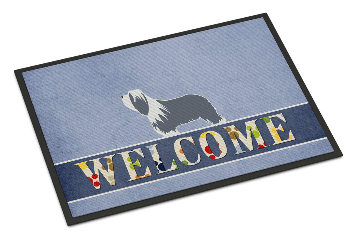 Bearded Collie Welcome Indoor or Outdoor Mat 18x27 BB5521MAT - the-store.com