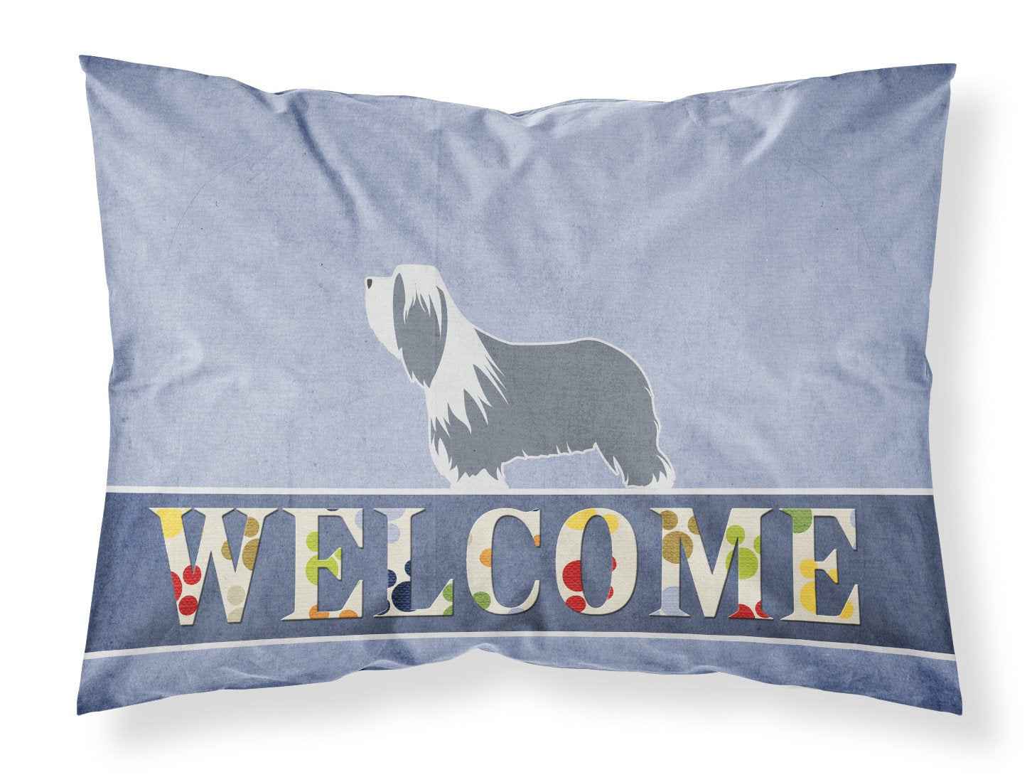 Bearded Collie Welcome Fabric Standard Pillowcase BB5521PILLOWCASE by Caroline's Treasures