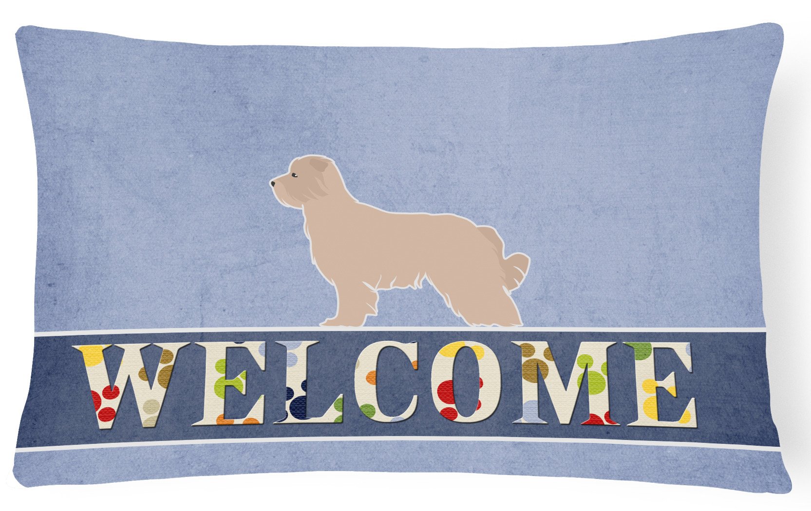 Pyrenean Shepherd Welcome Canvas Fabric Decorative Pillow BB5522PW1216 by Caroline's Treasures