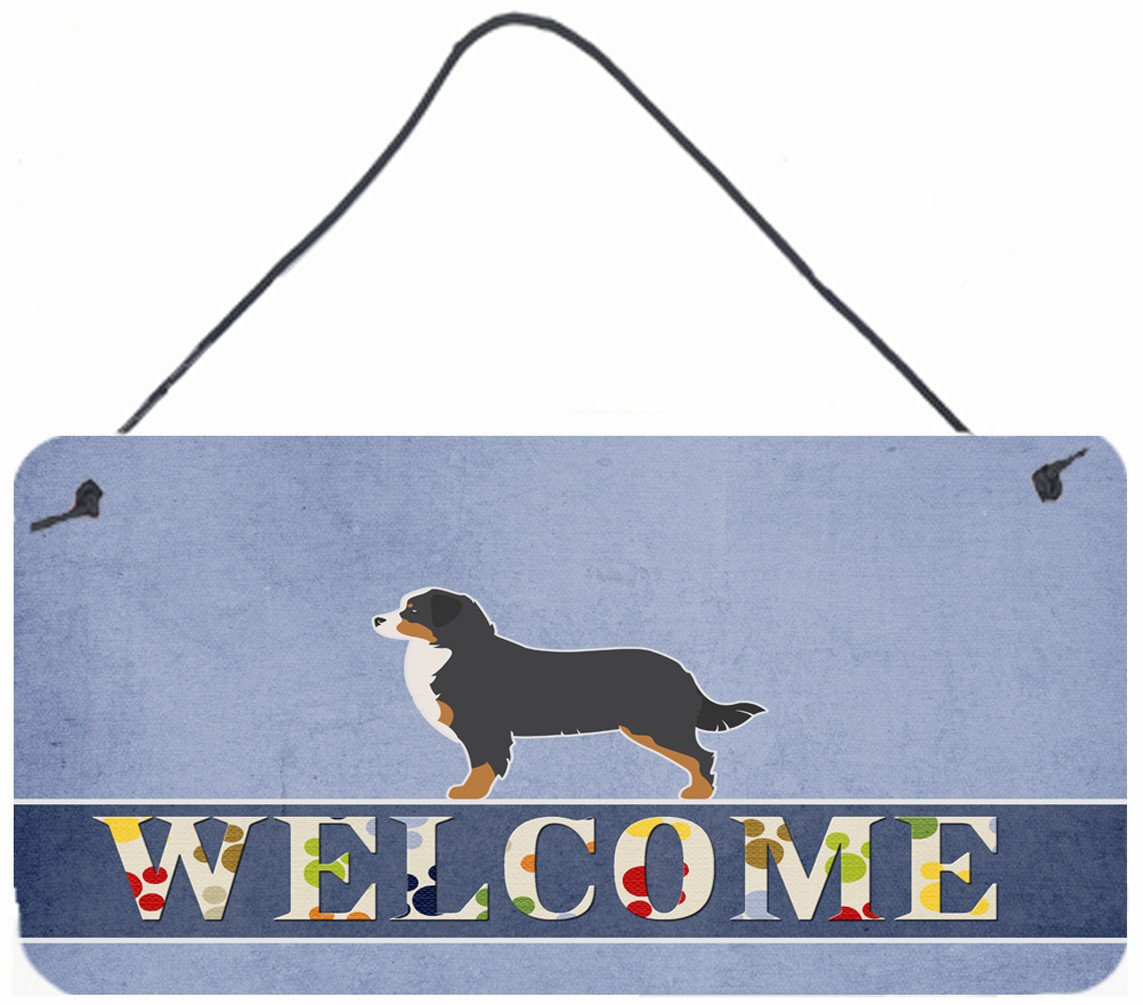 Bernese Mountain Dog Welcome Wall or Door Hanging Prints BB5523DS812 by Caroline's Treasures